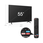 ⁦شاشة هايسنس 55بوصه الترا,سمارت,بلوتوث,2يو اس بي,3اتش دي ام اي,الوان اتش دي ار,رسيفر داخلي - (55A7100FS)⁩ - الصورة ⁦3⁩