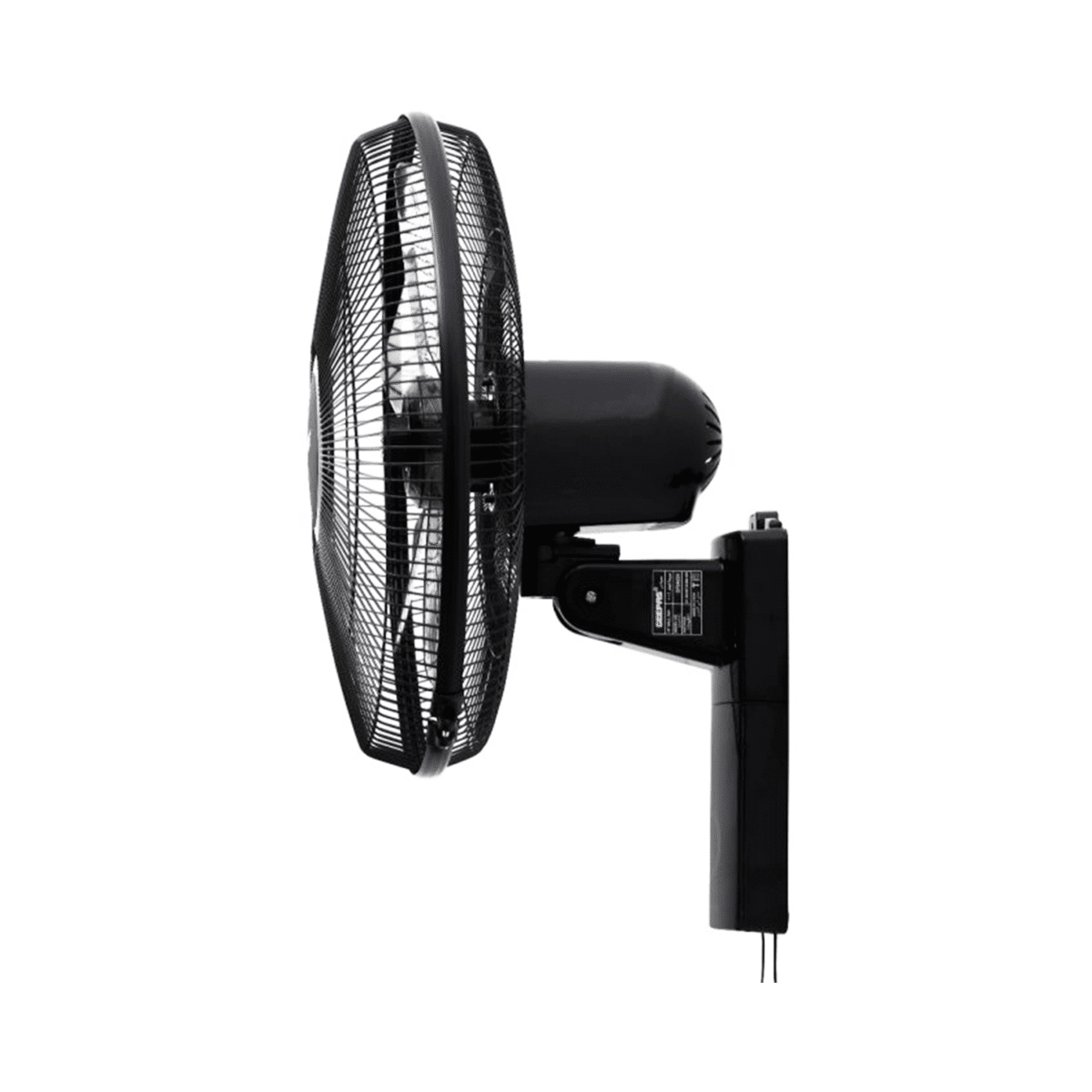 مروحة حائط جيباس , 16 بوصة , 5 ريش بلاستيك , 3 سرعات , ريموت كونترول - (GF9479) - Image 2