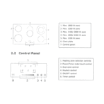 موقد بلت ان كهرباء ميديا,90سم,سيراميك,5 عين - (MCHV848) - Image 2