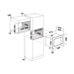 ميكروويف اريستون بلت ان / شواية / 25 لتر / 2400 وات / ستيل - (MF25GIXA60HZ) - Image 2