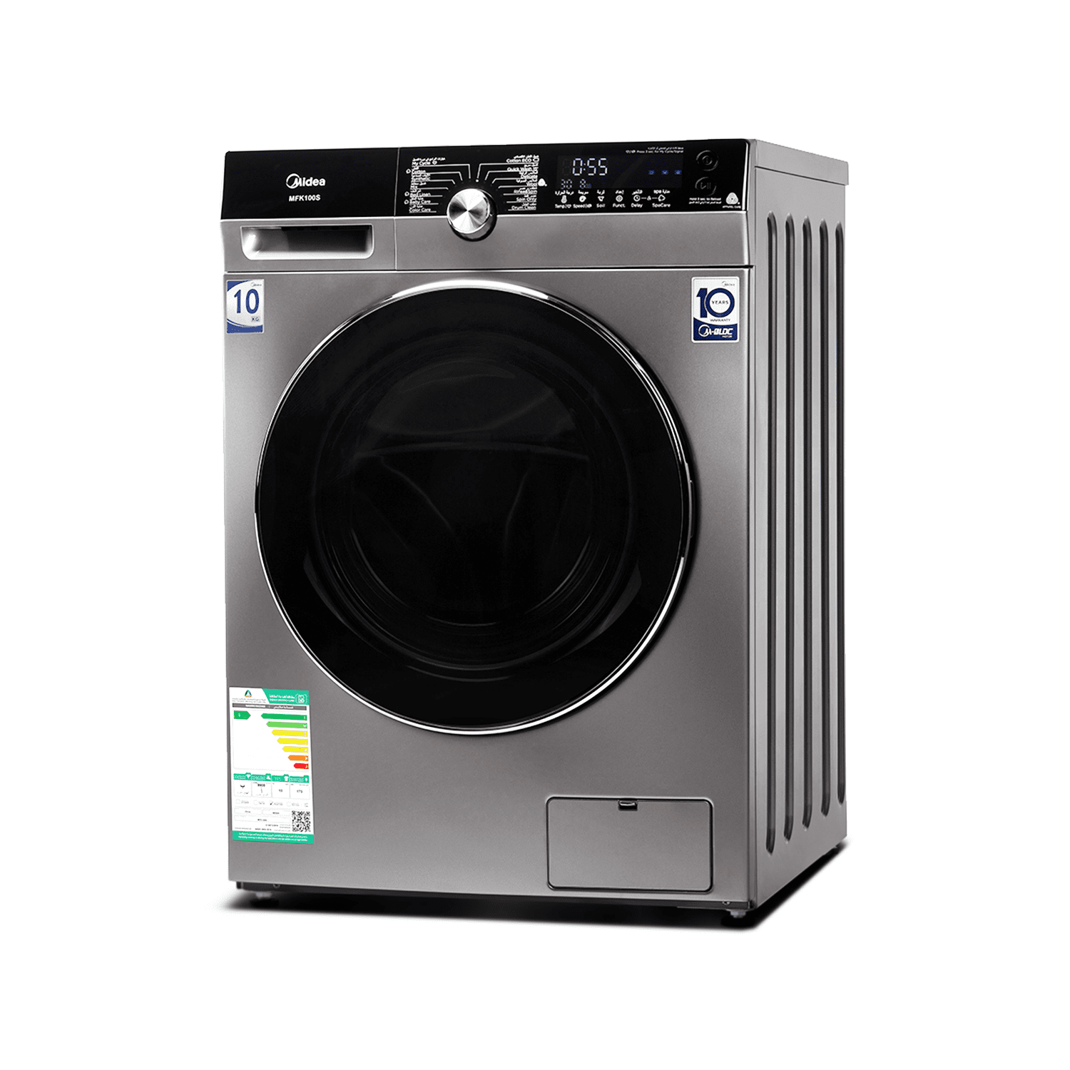 MFK100S000000.png غسالة فول اوتومايك ميديا , تحميل امامي , انفرتر , 14 برنامج , 10كجم غسيل - 7كجم تنشيف , فضي - (MFK1070WDS) - الصورة 1