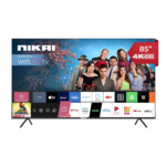 (NIK85MEU4STN) - شاشة نيكاي 85بوصة الترا (ويب او اس) , سمارت , ماجيك ريموت , تصميم إطار نحيف , 2يو اس بي , 3 اتش دي ام اي