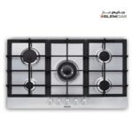 موقد بلت ان غاز جليم جاز,90سم,5 عين,قواعد حديد زهر - (P9FV5GI)