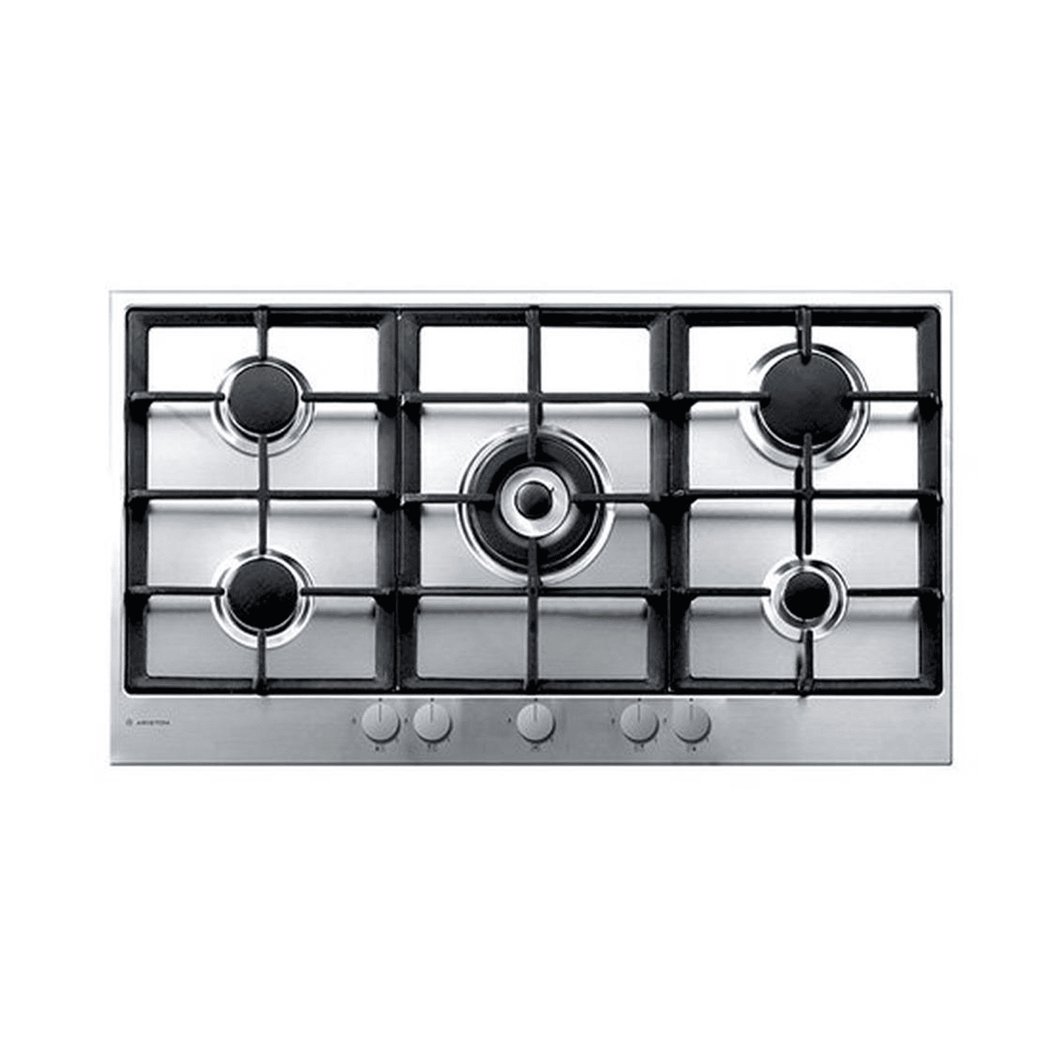 PK951TGHSA000.png موقد بلت ان غاز اريستون , 90سم , 5 عين , قواعد حديد زهر - (PK951TGHSA) - الصورة 1