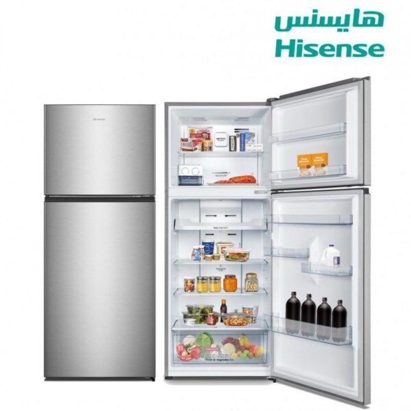 ثلاجة هايسنس 16.64 قدم,مكعب 2 باب ستيل - (RD60WRSS)