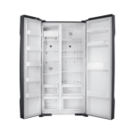 ⁦ثلاجة هيتاشي , جنب إلى جنب - 2 باب , انفرتر , 21.4 قدم مكعب , فضي زجاج - (R-S800PS2 GS)⁩ - الصورة ⁦2⁩