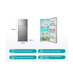 ⁦ثلاجة هايسنس 19.9 قدم,مكعب 2 باب ستيل - (RT73W2NL)⁩ - الصورة ⁦2⁩