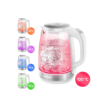 غلايه كهربائية زجاج سينكور , 2 لتر , 5 مستويات تسخين الكتروني , مؤشر ضوئي لمستويات الحرارة , 2200وات - (SWK 2190WH) - الصورة 2