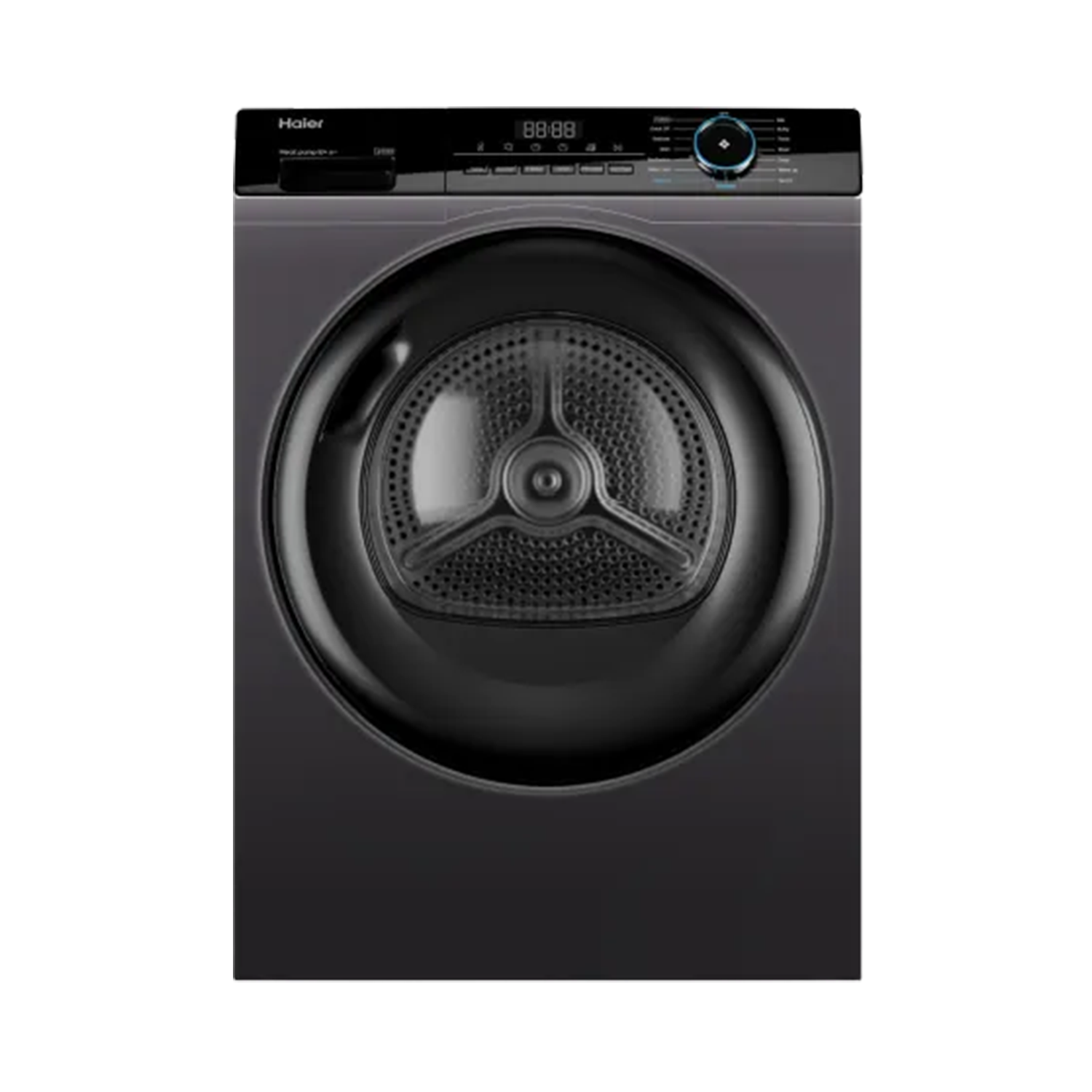 غسالة فول اوتومايك هاير,تحميل امامي,15 برامج,10كجم,رمادي غامق - (HD100-A2939S)