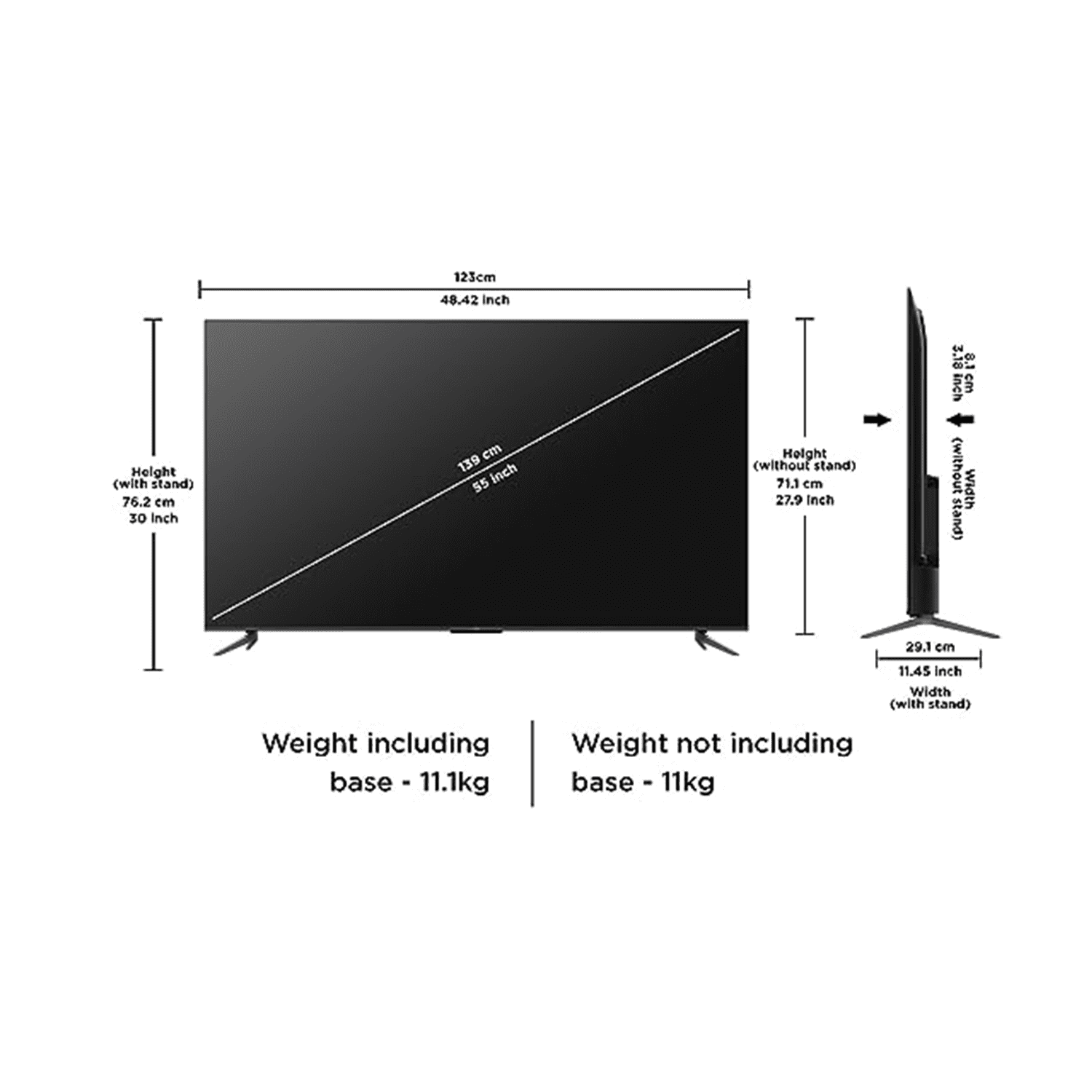 شاشة تي سي ال 55بوصة كيوليد (اندرويد) , 4كيه , سمارت , 1يو اس بي, 3اتش دي ام اي , 60هيرتز - (55C645) - الصورة 3