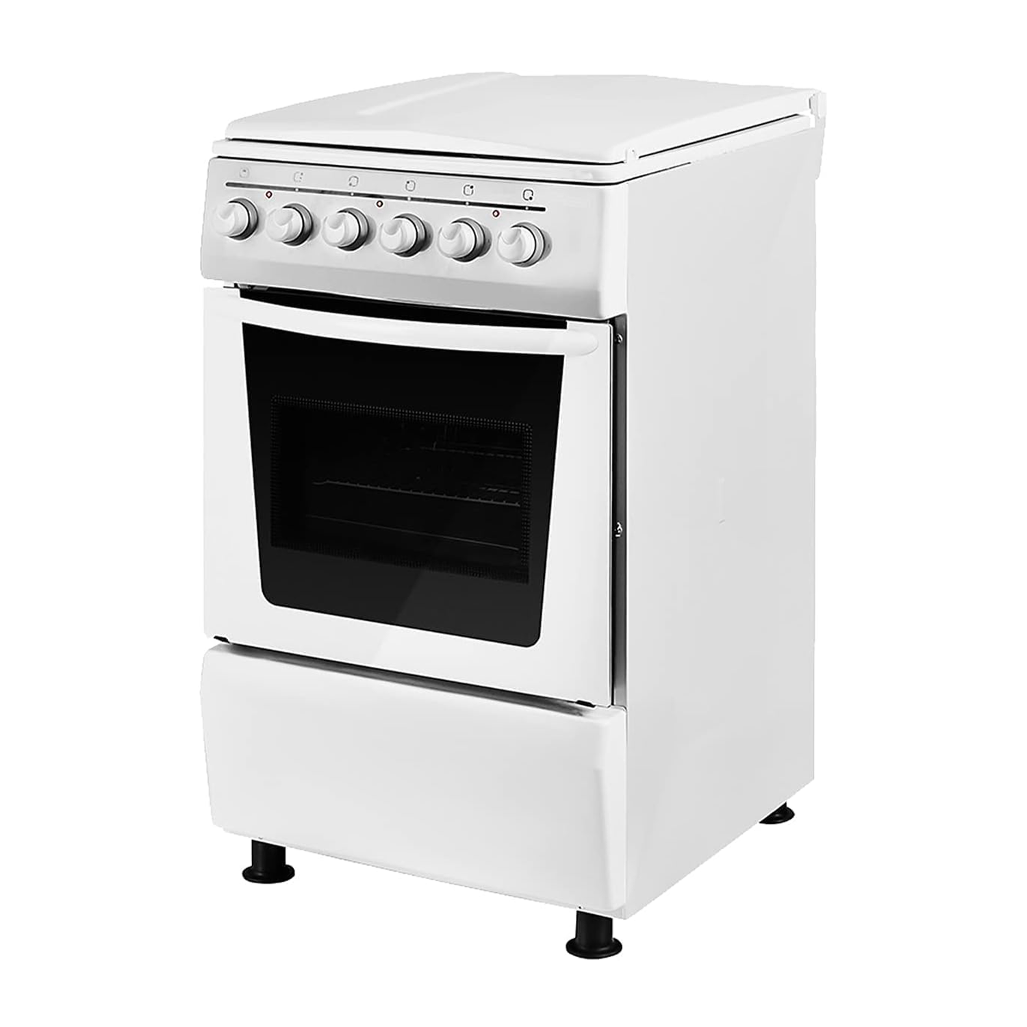 فرن كهرباء سوبر جنرال, 4 عيون , 50*50 سم , ابيض- (KSGC5041BS) - الصورة 2