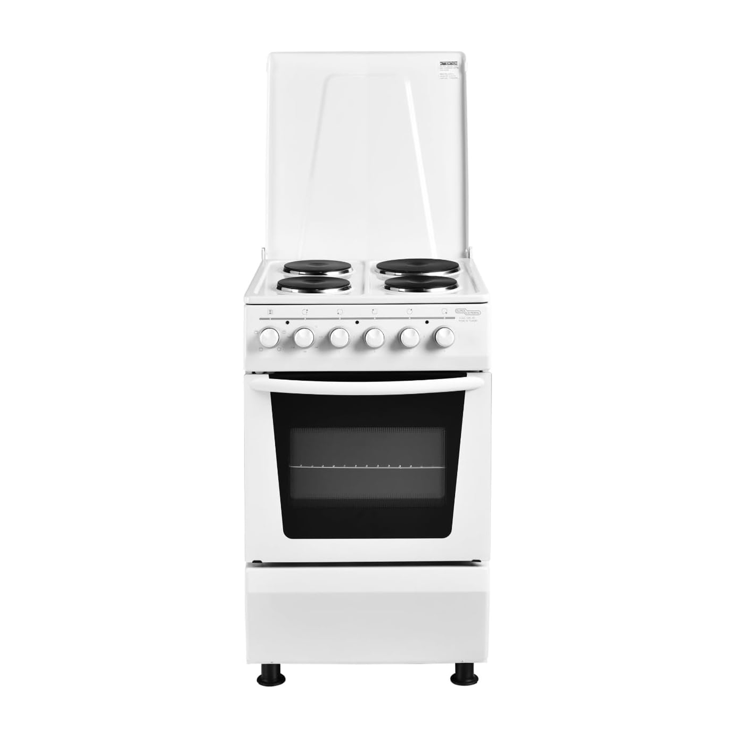 فرن كهرباء سوبر جنرال, 4 عيون , 50*50 سم , ابيض- (KSGC5041BS)