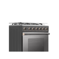 ⁦فرن غاز توشيبا , 4 عيون , 57*60 سم , امان كامل , رمادي - (RLA1-60MG5GE(GMR)-SA)⁩ - الصورة ⁦2⁩