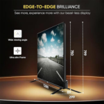⁦(NPROG60QLED) شاشة نيكاي كيوليد 58بوصة الترا (جوجل تي في) , سمارت , تصميم إطار نحيف , 1يو اس بي , 2 اتش دي ام اي⁩ - الصورة ⁦5⁩