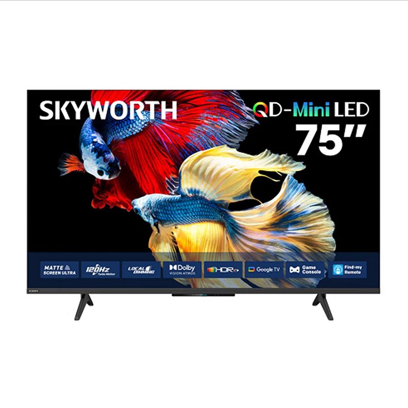 75X6600H00000 شاشة سكاي وورث، 75 بوصة، كيو دي ميني ليد، 4 كيه، سمارت، جوجل تي في، 120 هرتز 75X6600H - الصورة 1